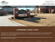 Tablet Screenshot of liveatchapelridgeofsherwood.com